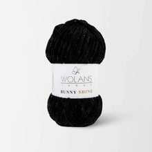 Load image into Gallery viewer, Wolans Bunny Shine Knitting and Crochet Yarn/Wool With Silver Metallic Thread- 100g Balls
