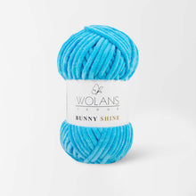 Load image into Gallery viewer, Wolans Bunny Shine Knitting and Crochet Yarn/Wool With Silver Metallic Thread- 100g Balls