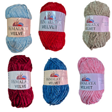 Load image into Gallery viewer, Himalaya Velvet Chenille Knitting and Crochet Yarn-100g Ball