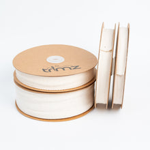 Load image into Gallery viewer, Natural Style off White Cotton Herringbone Webbing 5 Widths Available Sold Per Metre