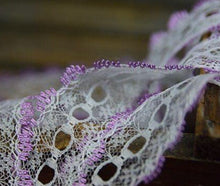 Load image into Gallery viewer, Eyelet Knitting In Lace - Per Metre