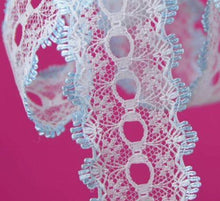 Load image into Gallery viewer, Eyelet Knitting In Lace - Per Metre