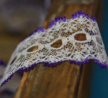Load image into Gallery viewer, Eyelet Knitting In Lace - Per Metre
