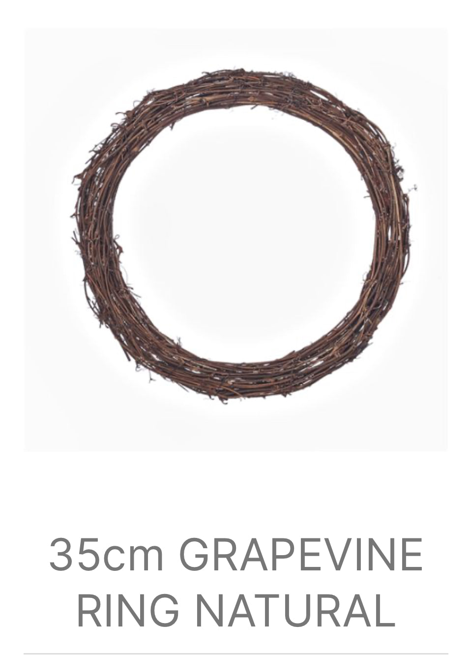 35cm Grapevine Natural Wreath