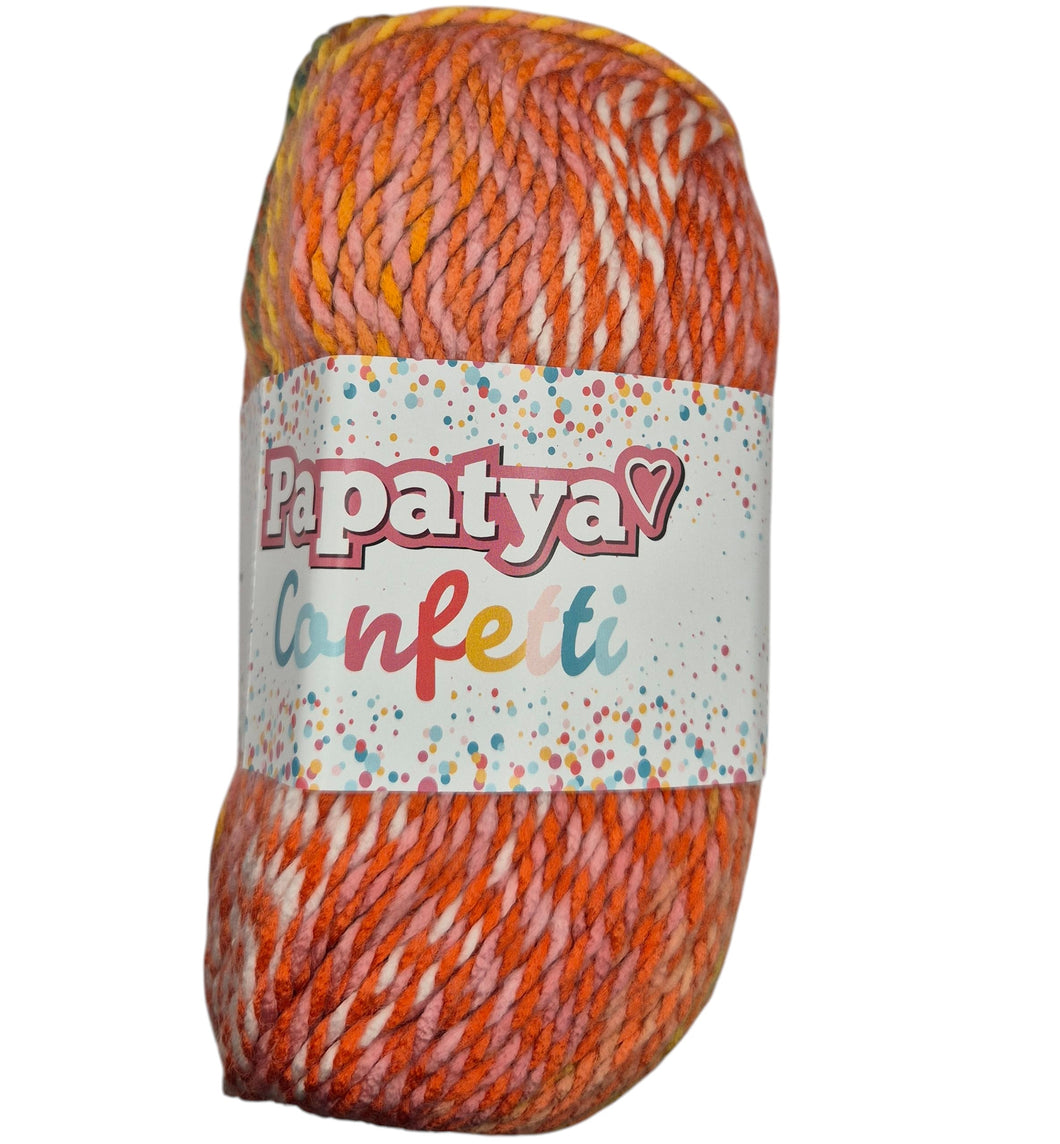 Papatya Confetti Chunky Weight Yarn-100g Ball