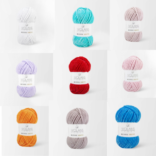 Wolans Bunny Shine Knitting and Crochet Yarn/Wool With Silver