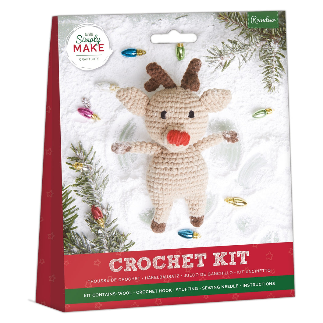 Docrafts-Simply Make Christmas Reindeer Crochet Kit