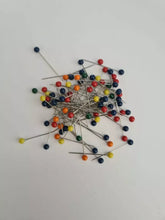 Load image into Gallery viewer, Plastic Top Coloured Headed Straight Pins

