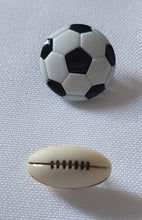 Load image into Gallery viewer, 18mm Football and Rugby Ball Shank Buttons
