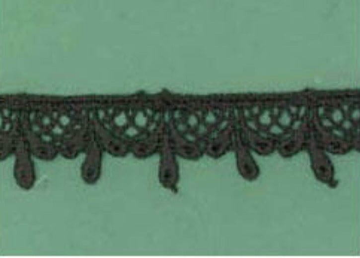 Guipure Edging Black Lace 18mm - price per metre