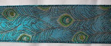 Load image into Gallery viewer, Wired Peacock Ribbon 63mm x 9.1m
