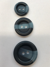 Load image into Gallery viewer, Aran Buttons 15mm, 19mm, 23mm Blue, White &amp; Grey
