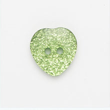 Load image into Gallery viewer, Glitter Heart Buttons - 11.5mm, 15mm &amp; 18mm
