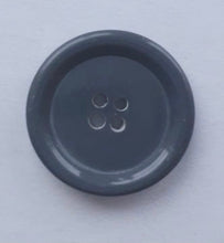 Load image into Gallery viewer, 4 Hole Flat Coat Button 15mm, 18mm, 20mm, 23mm, 25mm, Blue, Brown, Grey, Khaki, Beige
