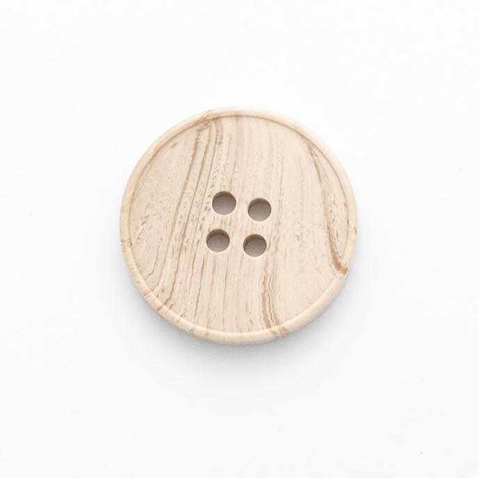 4 Hole Wood Effect Plastic Buttons 15mm, 20mm and 23mm