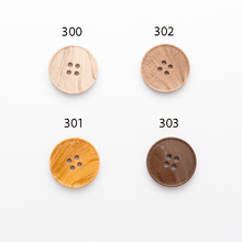 Load image into Gallery viewer, 4 Hole Wood Effect Plastic Buttons 15mm, 20mm and 23mm
