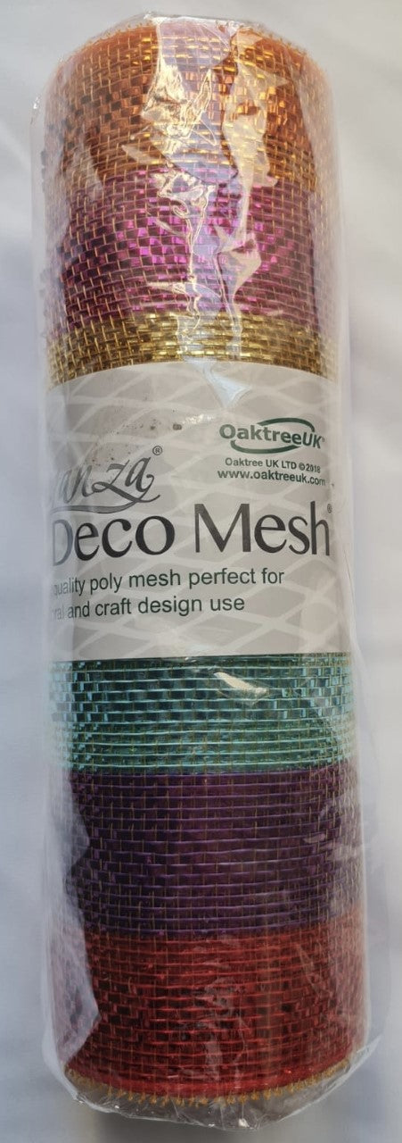 Metallic Rainbow Deco Mesh 10