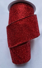 Load image into Gallery viewer, Sparkly Christmas  Wired Ribbon 2.5&quot; - Per Yard
