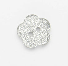 Load image into Gallery viewer, Glitter Flower Buttons - 11.5mm &amp; 15mm &amp; 18mm
