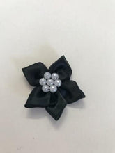 Load image into Gallery viewer, Satin Ribbon Poinsettia Bow with Pearls- Various Colours
