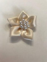 Load image into Gallery viewer, Satin Ribbon Poinsettia Bow with Pearls- Various Colours
