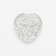 Load image into Gallery viewer, Glitter Heart Buttons - 11.5mm, 15mm &amp; 18mm
